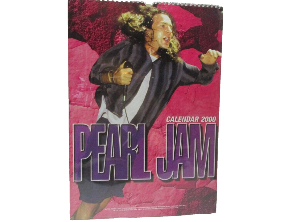 Pearl Jam 2000 Calendar 16 1/2" x 11 3/4