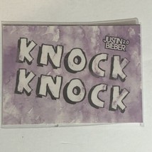 Justin Bieber Panini Trading Card Sticker Knock Knock - £1.43 GBP