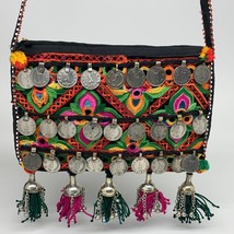 512g,10&quot;x7&quot;Turkmen Handbag Purse Crossbody Handmade Silk Coin @Afghanistan,P146 - £63.94 GBP