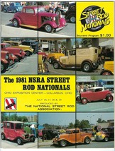 1981 NSRA STREET ROD Nationals COLUMBUS OHIO Souvenir PROGRAM Hot Roddin... - $19.79