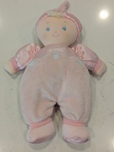 Baby Gund Satin Dolly 58061 Pink Girl Blonde Blue Eyes Embroidered Plush RARE! - £38.61 GBP