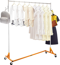 Z Rack, Industrial Grade Z Base Garment Rack, Height Adjustable Rolling Z - $128.65