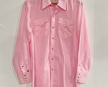 Vtg 70s Rockmount Ranchwear Pink Pearl Snap Western Long Sleeve Shirt Ro... - $49.45