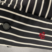 Lauren Ralph Lauren Striped Button Up Blouse Black White Silk Size L NWT image 4