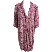 Victoria&#39;s Secret Button Up Sleep Shirt Nightgown Paisley Print XL Pink &amp; Red - £12.66 GBP