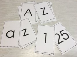 LAMINATED- Numbers &amp; Letters (Upper And Lower Case)  Flash card Set  - 78 Cards. - £48.96 GBP