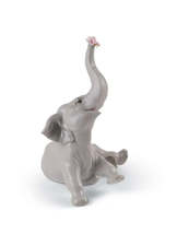 Lladro Baby 01008491 Elephant with Pink Flower New - £164.07 GBP