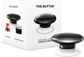 Black Fgpb-101-2 Fibaro The Button Z-Wave Plus Scene Controller On-Off T... - $58.94