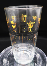 Libby Mid Century Cocktail Glass with Recipes Vintage - £9.79 GBP