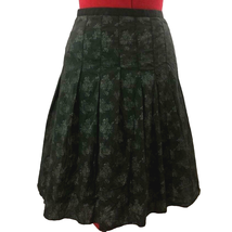 Marc O&#39;Polo Sweden Pleated Skirt Gray Floral Print Lined Side Zip US 8 EU 40 - £23.94 GBP