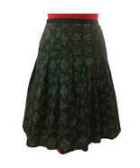 Marc O&#39;Polo Sweden Pleated Skirt Gray Floral Print Lined Side Zip US 8 E... - £23.55 GBP
