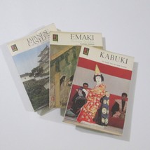 Vintage Color Book Lot 3 Mini Japanese Culture Books Kabuki Emaki Castles 1969 - £42.83 GBP