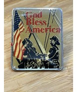 God Bless America Walmart Employee Firefighter Heroes Flag Lapel Pin KG - $188.16 MXN