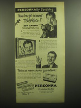 1947 Personna Razor Blades Advertisement - Don Ameche - Personnally speaking - £14.53 GBP