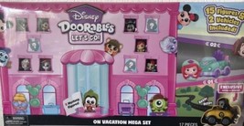 2023 Disney Doorables Let&#39;s Go On Vacation Mega Set 15 Figure 2 Vehicle New - £61.59 GBP