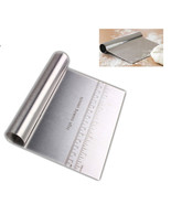 Stainless Steel Dough Pizza Cutter Flour Pasta Cake Scraper Kitchen Gadget - €8,49 EUR