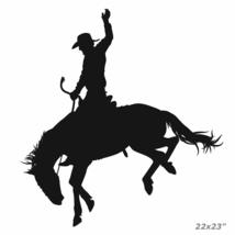Anewdecals Cowboy Rodeo Silhouette Wall Sticker Decal-Horse Rider Decal ... - £79.13 GBP
