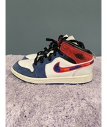 Nike Air Jordan 1 Mid SE &#39;Multicolored Swoosh&#39; BQ6932–146 Youth Size 2Y - £35.05 GBP