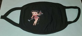 Betty Boop Singer Reusable Face Mask Black - $9.70