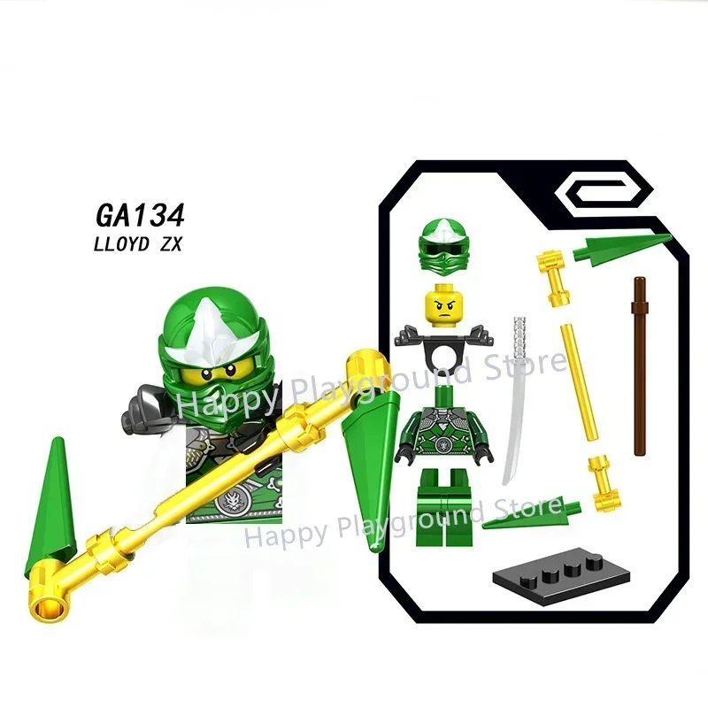 Master Anime Ninja Jay Cole Kai Yang Cartoon TV Dolls Ninjago Toys Kids GA134 - $8.00