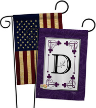 Classic D Initial - Impressions Decorative USA Vintage - Applique Garden Flags P - £24.39 GBP