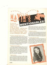 Mayim Bialik teen magazine pinup clipping bad son Tuttii Frutti Mentionables 90s - £3.99 GBP