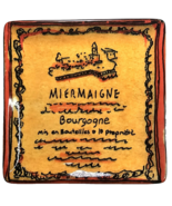 Fancy Square Appetizer Plate Williams Sonoma Made In Portugal Yellow Ora... - $31.44 CAD