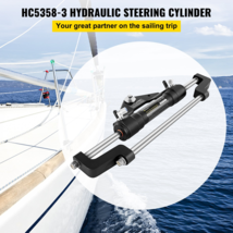 Hydraulic Steering Cylinder, 300HP Front Mount, for Marine Boat Steering System - £252.13 GBP