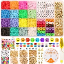 5800 Pcs Clay Beads for Jewelry Making Kit Gifts for Girls 6mm 16 Colors - £18.14 GBP