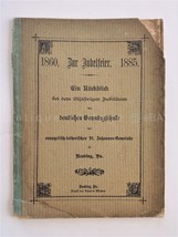1885 Antique German Lutheran Christian Book Reading Pa St. JOHANNES-GEMEIUDE - £37.59 GBP