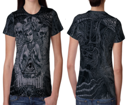 illuminati Tattoo Womens Printed T-Shirt Tee - $14.53+