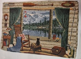 Rustic Christmas Placemats cat in log cabin snow scene Placemats Set of 6 - £19.95 GBP