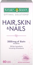 Nature&#39;s Bounty Hair, Skin and Nails Formula, 60 Coated Caplets, (Pack of 2) - £28.76 GBP