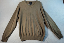 Jos. A. Bank Sweater Sweater Mens Size XL Beige 100% Cotton Long Sleeve V Neck - £12.03 GBP