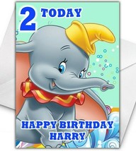 DISNEY DUMBO Personalised Birthday Card - Large A5 - Disney Dumbo - $4.10