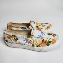 Keds Shoes X Rifle Paper Co Women&#39;s Size 6 White Floral Slip On Sneakers - £23.75 GBP