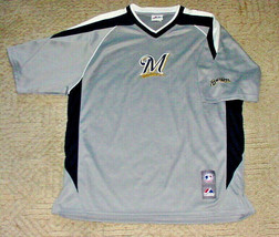 Milwaukee Brewers Genuine Mlb Majestic Pullover Jersey Size M New - £3.92 GBP