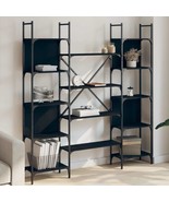 Bookshelf Black 155.5x24x166.5 cm Engineered Wood - £76.70 GBP