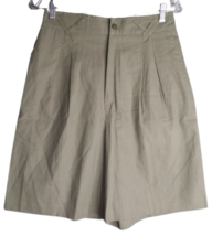 Baccini International Sportswear Bermuda Shorts Green Pleated Front Wome... - $20.79