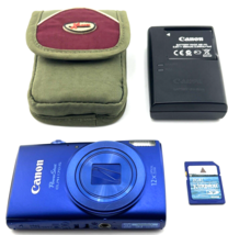 Canon PowerShot ELPH 170 IS Digital Camera BLUE 20MP 12x Zoom Tested - $319.00