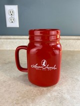 Laura Secord 16 Fluid Ounce Mason Jar Style Handled Red Mug - $4.94
