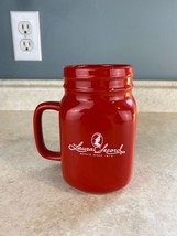 Laura Secord 16 Fluid Ounce Mason Jar Style Handled Red Mug - £3.88 GBP