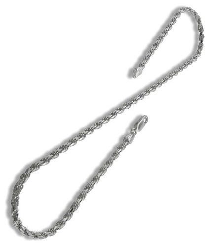 Rope Chain -- Bracelet or Anklet -- .925 Sterling Silver -- Made in Italy  [GR]