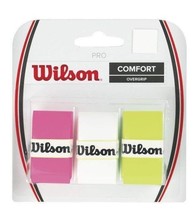 Wilson - WRZ401500- COMFORT Tennis Pro Racquet Pack of 3 Overgrip - Assorted - $29.99