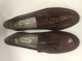 Bally High End Swiss Full grain Brown Leather Kiltie Loafer European 9 1/2 N US - £40.48 GBP