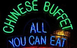 New Chinese Buffet All You Can Eat Light Neon Sign 24"x20" - $249.99
