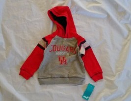 Gen2 Unisex Kids Cougars Houston Long Sleeve Hoodie Red/Gray Sweatshirt Sz S-4 - £19.65 GBP