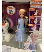 Disney Frozen 2 Talk &amp; Glow Olaf &amp; Elsa Dolls Hasbro Interactive Kids To... - £30.48 GBP