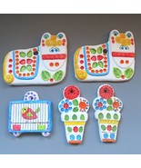 Set of 5 VTG Ceramica Del Convento Aracena Spain wall art plaques or orn... - $15.68