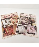 Leisure Arts Leaflet 1522 &amp; 1436 Sew No More Fabric Albums &amp; Keepsake Al... - $7.27